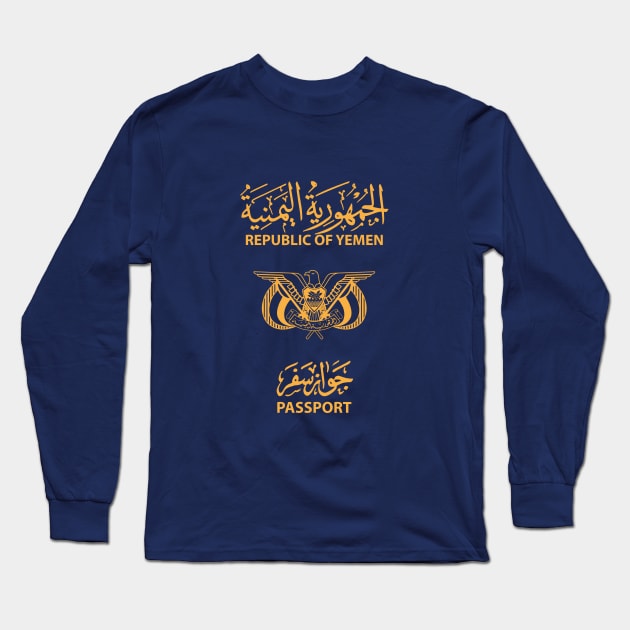 Yemen passport Long Sleeve T-Shirt by Travellers